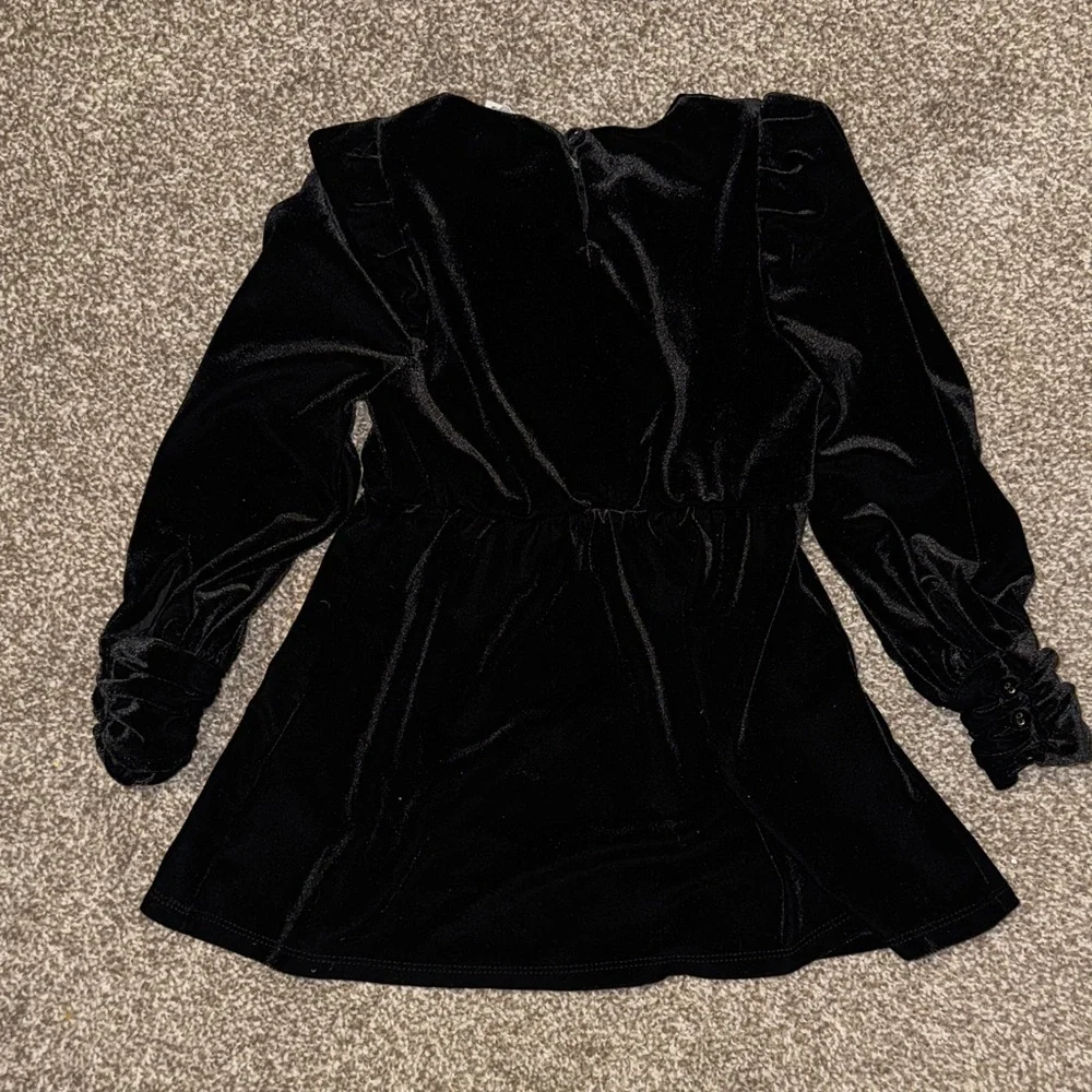 A Loves A Black Velvet Bow Kids Formal Dress Size 4 - Picture 7 of 8